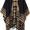 Women'S Printed Tassel Open Front Poncho Cape Cardigan Wrap Shawl